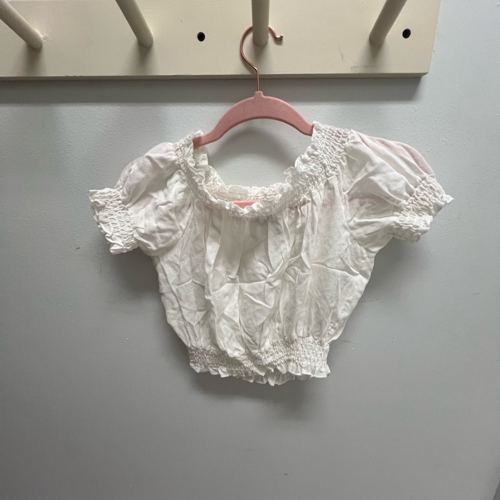 show me your mumu cropped ruffle top
